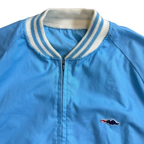 Vintage Sears Thin Bomber Jacket Light Blue Size XXL - Picture 2 of 12